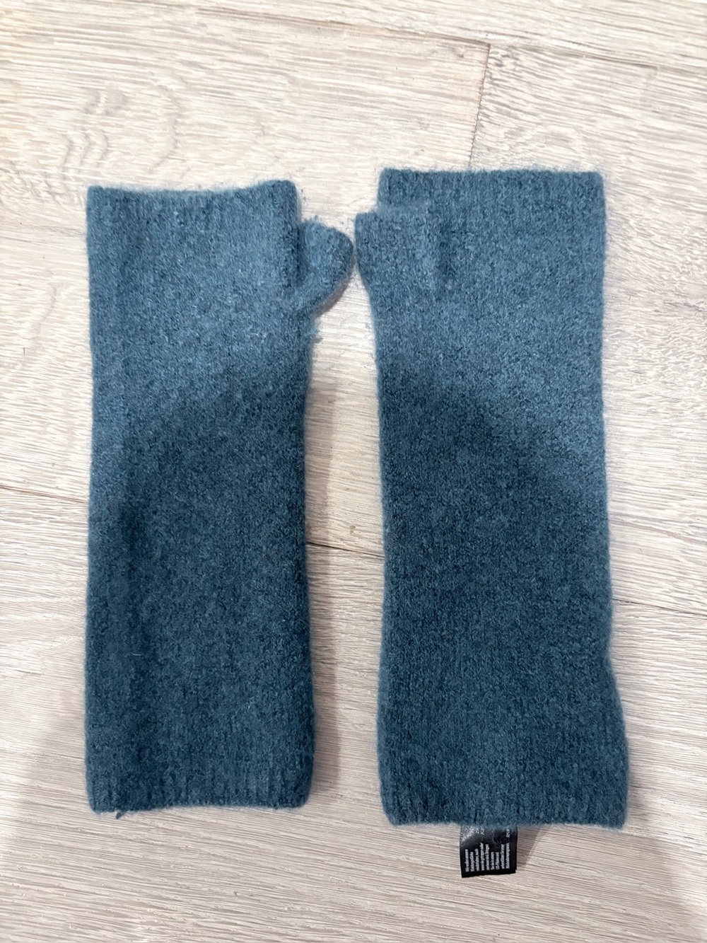 Eileen Fisher Cashmere Fingerless Arm Warmers Dark Teal OS